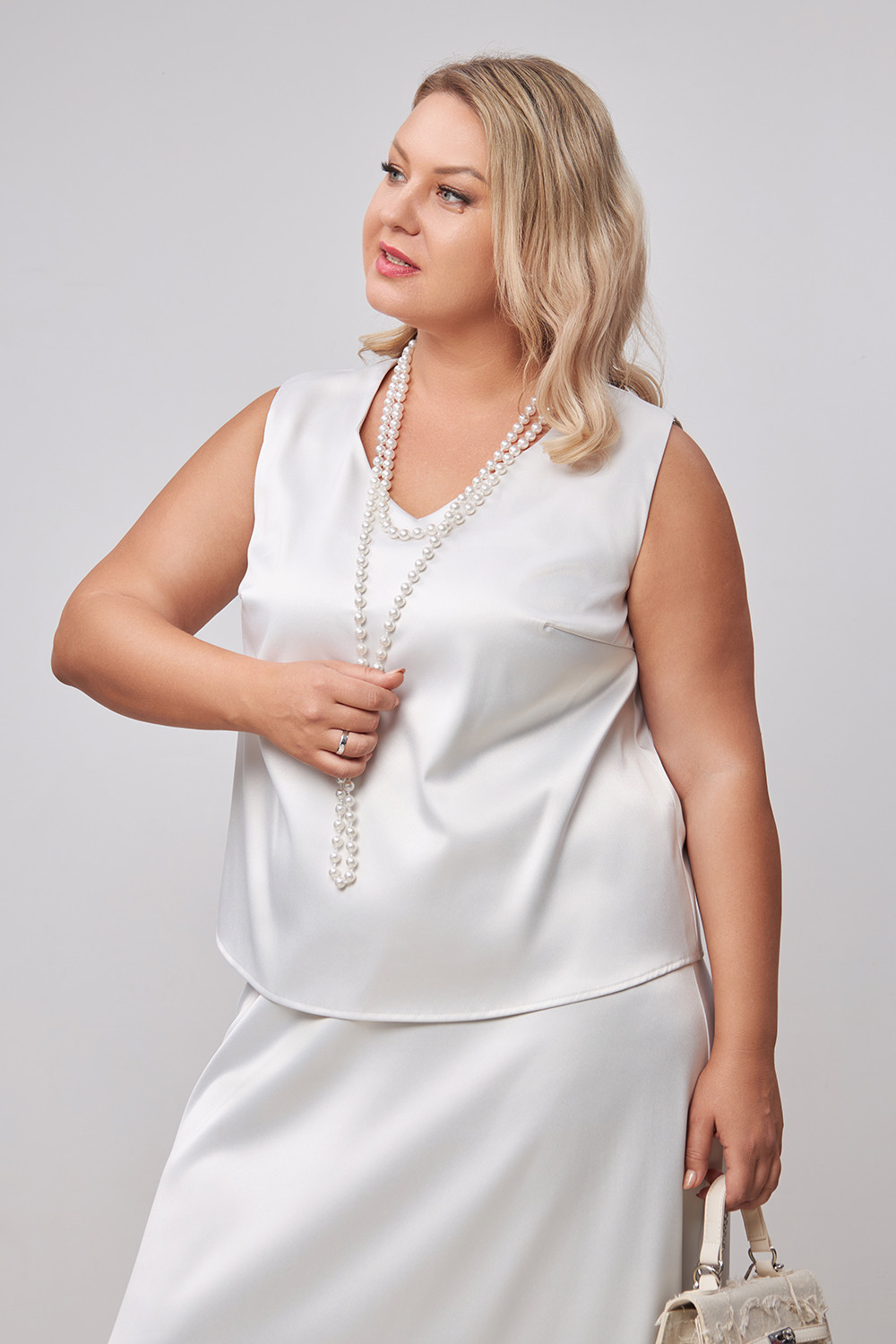 Блузка-топ Незнакомка 08.9455.2869 атлас-стрейч