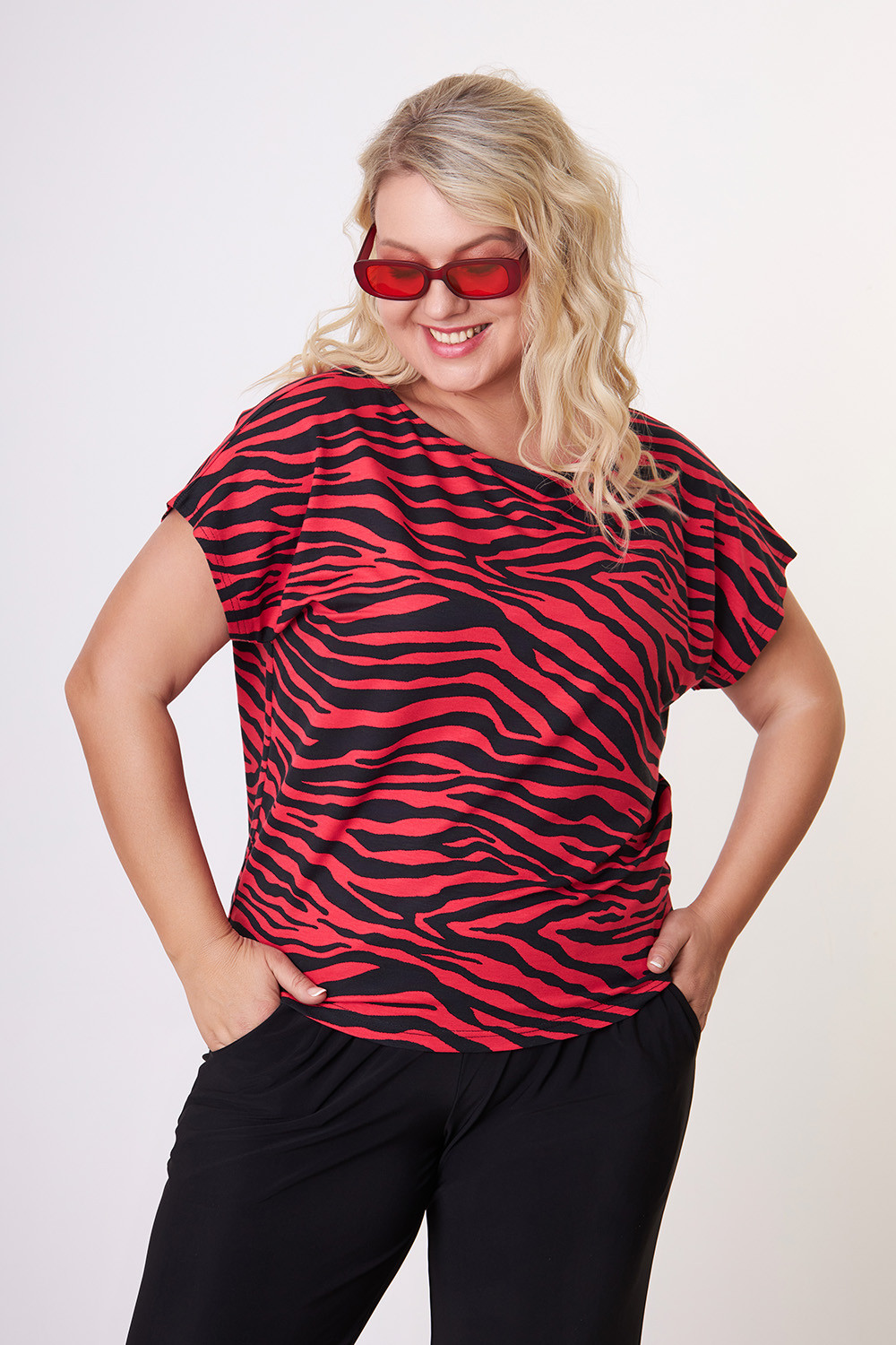 Блузка Незнакомка 03.4141.2154 вискоза зебра