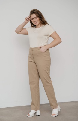 Брюки Незнакомка 05.9410.2695 хлопок костюмный ((48) 170-96-104, бежевый)