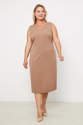 Платье Незнакомка 00.9280.2861 ткань косюмная ((44) 164-88-96, темно-бежевый)