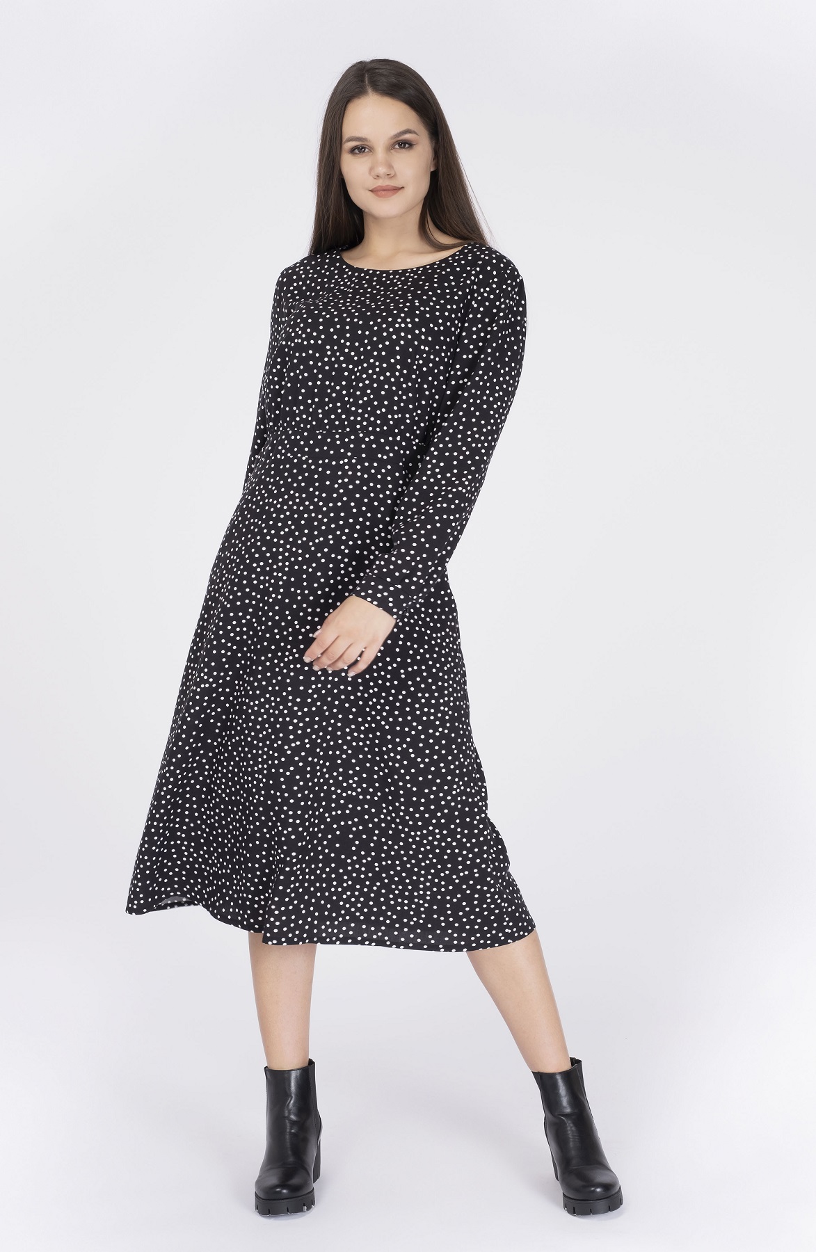 Платье Незнакомка 00.9388.2615 штапель "горох"
