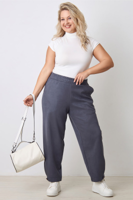 Брюки Незнакомка 05.8487.2828 трикотаж замша ((46) 164-92-100, серый)