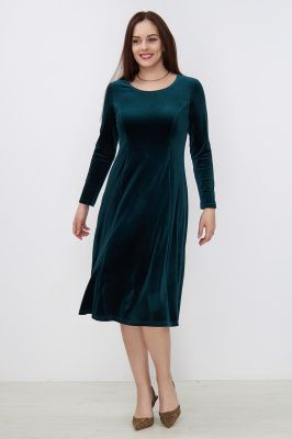 Платье Незнакомка 00.8490.2880 бархат ((44) 164-88-96, темно-зеленый)