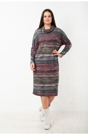 Платье Незнакомка 00.8466.2128 трикотаж ангора ((56) 164-112-120, серо-розовый)