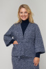Жакет женский Незнакомка 10.8452.669 трикотаж"букле" ((56) 164-112-120, сине-белый)
