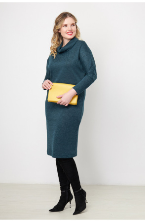 Платье Незнакомка 00.8414.2128.1 трикотаж-меланж ((62) 164-124-132, изумрудный)