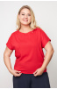 Блузка Незнакомка 03.9499.2154 ткань плательная слаб ((60) 164-120-128, красный)