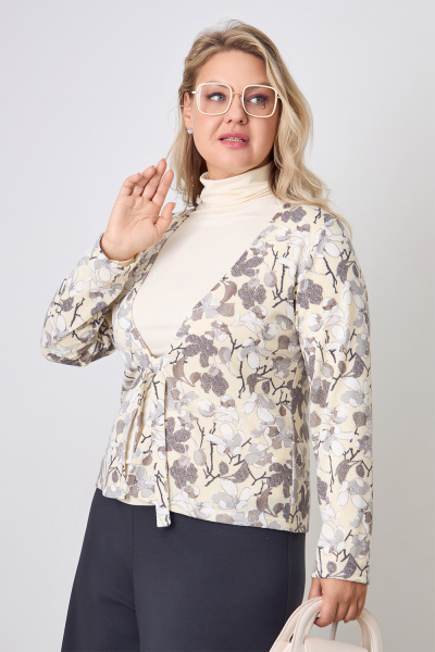 Жакет Незнакмка 10.8482.1846 трикотаж-ангора ((44) 164-88-96, бежевый)