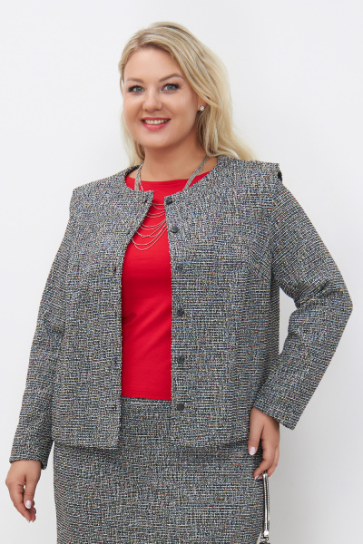 Жакет Незнакомка 10.8477.2815 трикотаж"букле" ((60) 164-120-128, мультиколор)