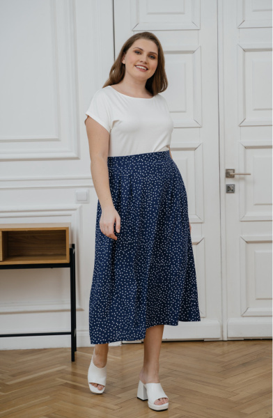 Юбка Незнакомка 04.9388.2700 штапель"горох"