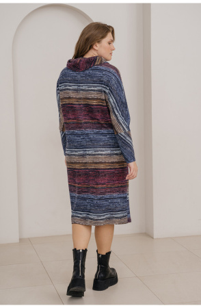 Платье Незнакомка 00.8466.2128 трикотаж ангора ((44) 164-88-96, сине-розовый)