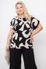 Блузка Незнакомка 03.9507.2153 штапель ((44) 164-88-96, бежево-черный)