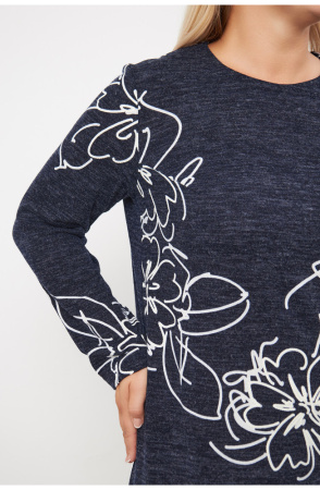 Платье Незнакомка 00.8482.2823 трикотаж-ангора ((54) 164-108-116, сине-белый)