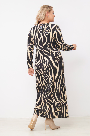 Платье Незнакомка 00.8482.2464 трикотаж-ангора ((44) 164-88-96, розы на черном)