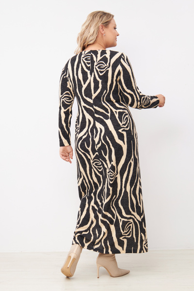 Платье Незнакомка 00.8482.2464 трикотаж-ангора ((44) 164-88-96, розы на черном)