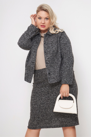 Жакет Незнакомка 10.8431.2841 трикотаж меланж ((44) 164-88-96, темно-серый)