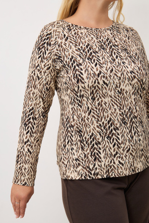 Блузка Незнакомка 03.4133.2277.90 вискоза ((62) 164-124-132, беж-коричневый)