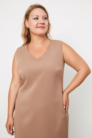 Платье Незнакомка 00.9280.2861 ткань косюмная ((44) 164-88-96, темно-бежевый)