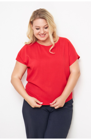 Блузка Незнакомка 03.9499.2154 ткань плательная слаб ((60) 164-120-128, красный)