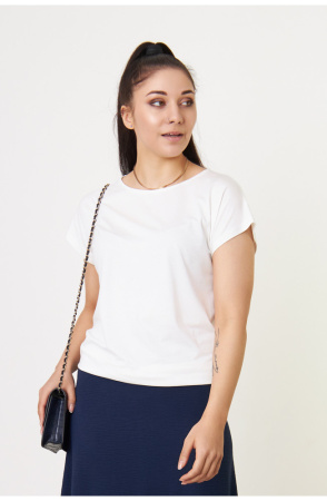 Блузка Незнакомка 03.9499.2154 ткань плательная слаб ((60) 164-120-128, молочный)