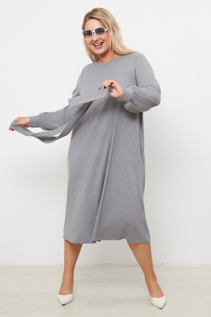 Платье Незнакомка 00.8656.2804 вязанка-лапша ((58) 164-116-124, серый)