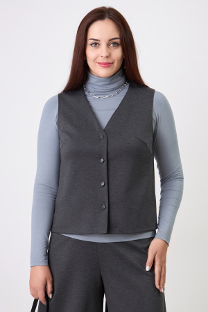 Жилет Незнакомка 14.5023.2889 вискоза меланж ((44) 164-88-96, темно-серый)