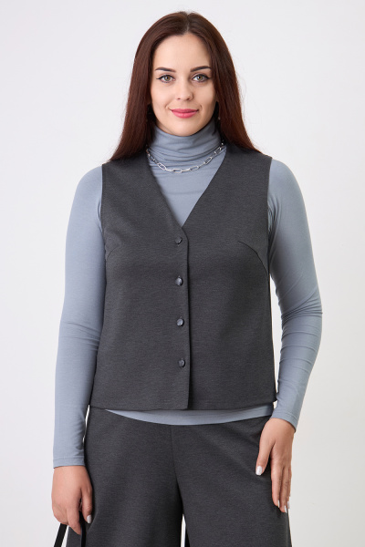 Жилет Незнакомка 14.5023.2889 вискоза меланж ((44) 164-88-96, темно-серый)