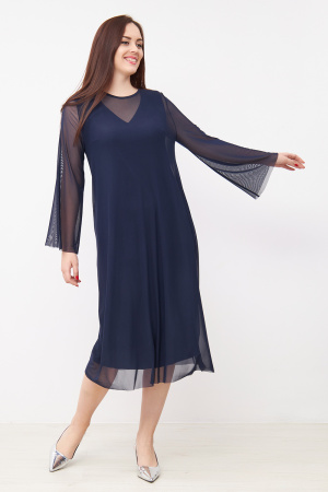 Платье Незнакомка 00.9613.2877 сетка ((44) 164-88-96, темно-синий)