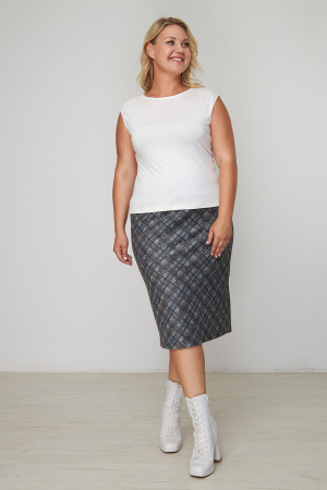 Блузка Незнакомка 08.3012.800 топ вискоза ((62) 164-124-132, молочный)