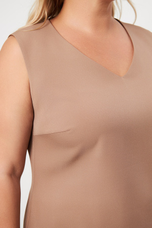 Платье Незнакомка 00.9280.2861 ткань косюмная ((44) 164-88-96, темно-бежевый)