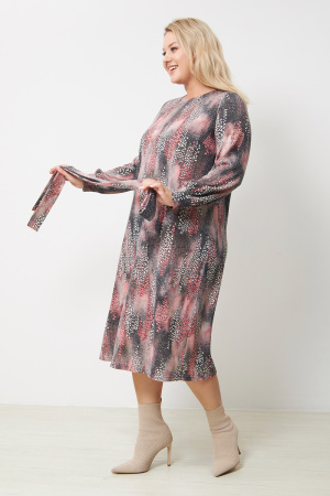 Платье Незнакомка 00.8482.2804 трикотаж-ангора ((44) 164-88-96, серо-розовый)