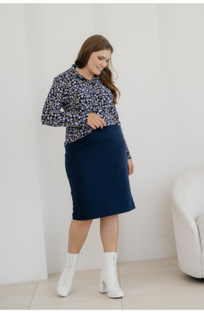 Юбка женская Незнакомка 04.5021.1158 вискоза ((54) 164-108-116, темно-синий)