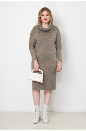 Платье Незнакомка 00.8414.2128.1 трикотаж-меланж ((58) 164-116-124, серо-бежевый)
