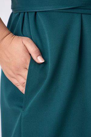 Платье Незнакомка 00.9280.2848 ткань костюмная ((56) 164-112-120, темно-зеленый)