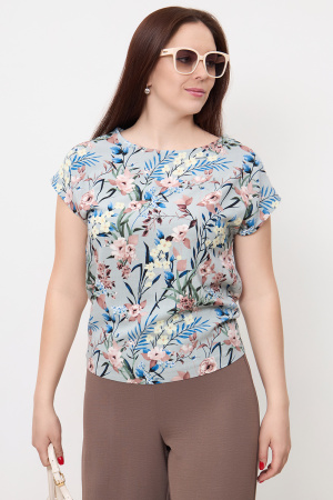 Блузка Незнакомка 03.9479.2154 слаб ((62) 164-124-132, серо-зеленый)