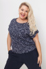Блузка Незнакомка 03.9459.2154 ткань блузочная ((44) 164-88-96, сине-белый)