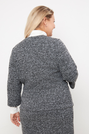 Жакет женский Незнакомка 10.8452.669 трикотаж"букле" ((44) 164-88-96, черно-белый)