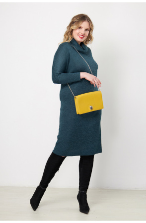 Платье Незнакомка 00.8414.2128.1 трикотаж-меланж ((62) 164-124-132, изумрудный)