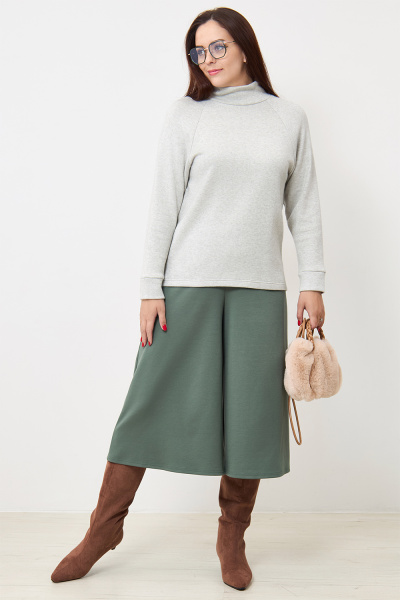 Юбка-брюки Незнакомка 05.5021.2630 вискоза ((48) 164-96-104, серо-зеленый)