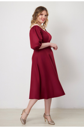 Платье Незнакомка 00.9280.2745 ткань костюмная ((44) 164-88-96, бордовый)
