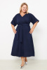 Платье женское Незнакомка 00.9408.2853 ткань костюмная ((52) 164-104-112, темно-синий)