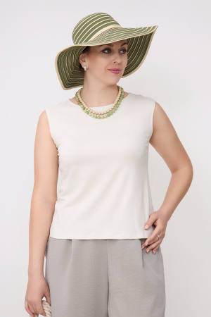 Блузка Незнакомка 08.3012.800 топ вискоза ((54) 164-108-120, бело-беж)