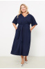 Платье женское Незнакомка 00.9408.2853 ткань костюмная ((52) 164-104-112, темно-синий)
