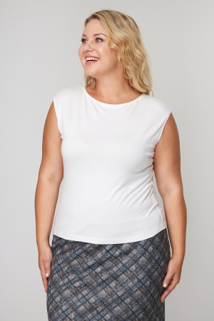 Блузка Незнакомка 08.3012.800 топ вискоза ((62) 164-124-132, молочный)