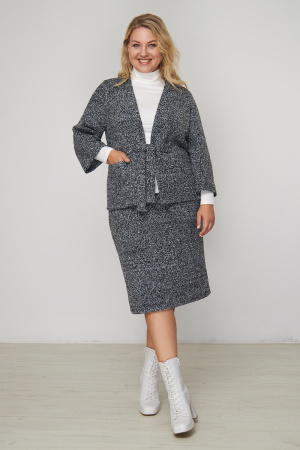 Жакет женский Незнакомка 10.8452.669 трикотаж"букле" ((44) 164-88-96, черно-белый)