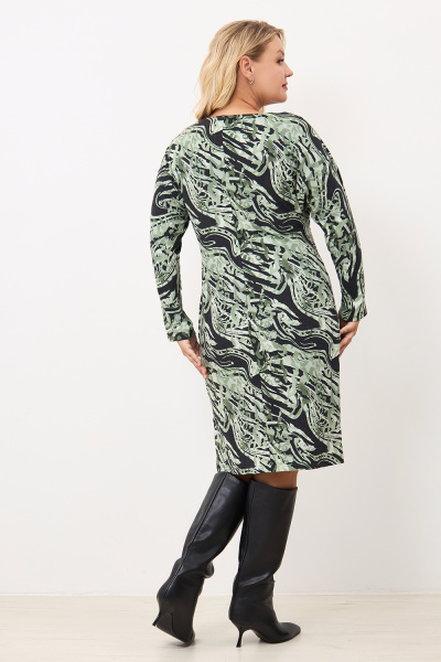 Платье Незнакомка 00.4142.2036.97 вискоза фырча ((46) 164-92-100, черно-зеленый)