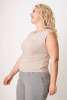 Блузка Незнакомка 08.3012.800 топ вискоза ((44) 164-88-96, серо-бежевый)
