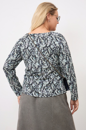 Блузка Незнакомка 03.4133.2277.90 вискоза ((44) 164-88-96, серый)