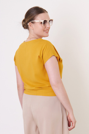 Блузка Незнакомка 03.9499.2154 ткань плательная слаб ((56) 164-112-120, охра)