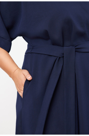 Платье женское Незнакомка 00.9408.2853 ткань костюмная ((52) 164-104-112, темно-синий)
